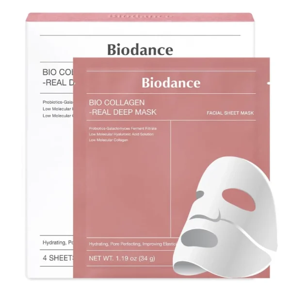 ماسک صورت ضد چروک و سفت کننده بایودنس Biodance مدل Bio Collagen اصل بسته کامل