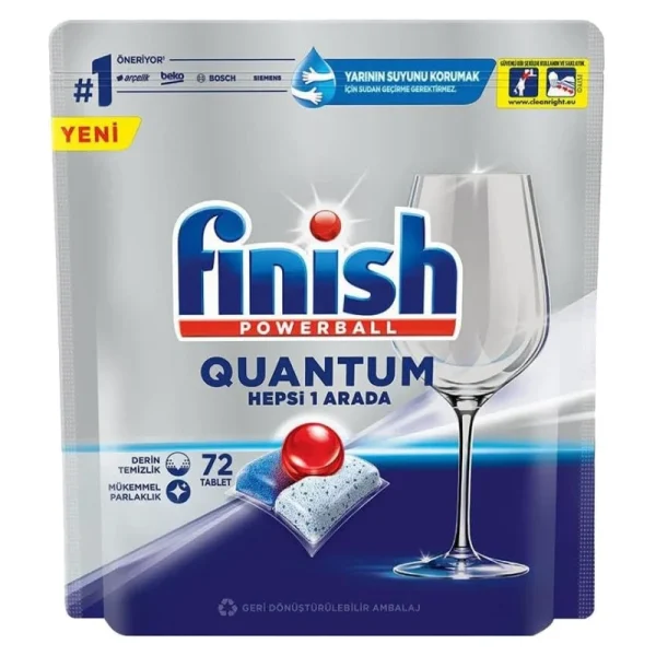 قرص ظرفشویی فینیش Finish مدل Quantum بسته 72 عددی