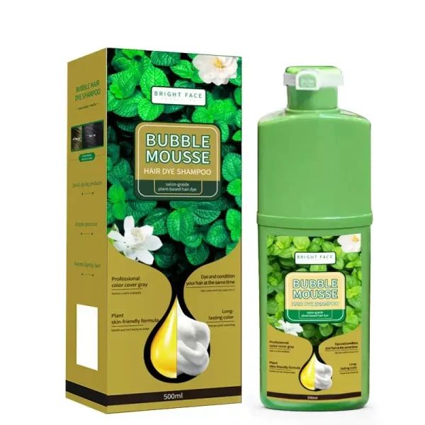 شامپو رنگ مو گیاهی حبابی بابل موس Bubble Mousse حجم ۵۰۰ میلی لیتر