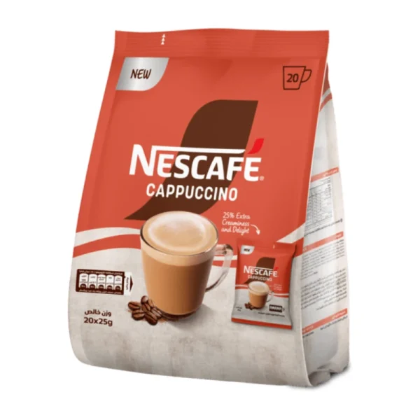کاپوچینو نسکافه بسته 20 ساشه 25 گرمی