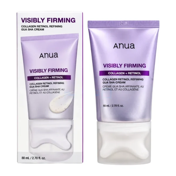 کرم گواشا آنوا Anuna ضد چروک و لیفتینگ حاوی رتینول و کلاژن مدل Visibly Firming Collagen Retinol Refining Gua Sha Cream حجم 80 میل